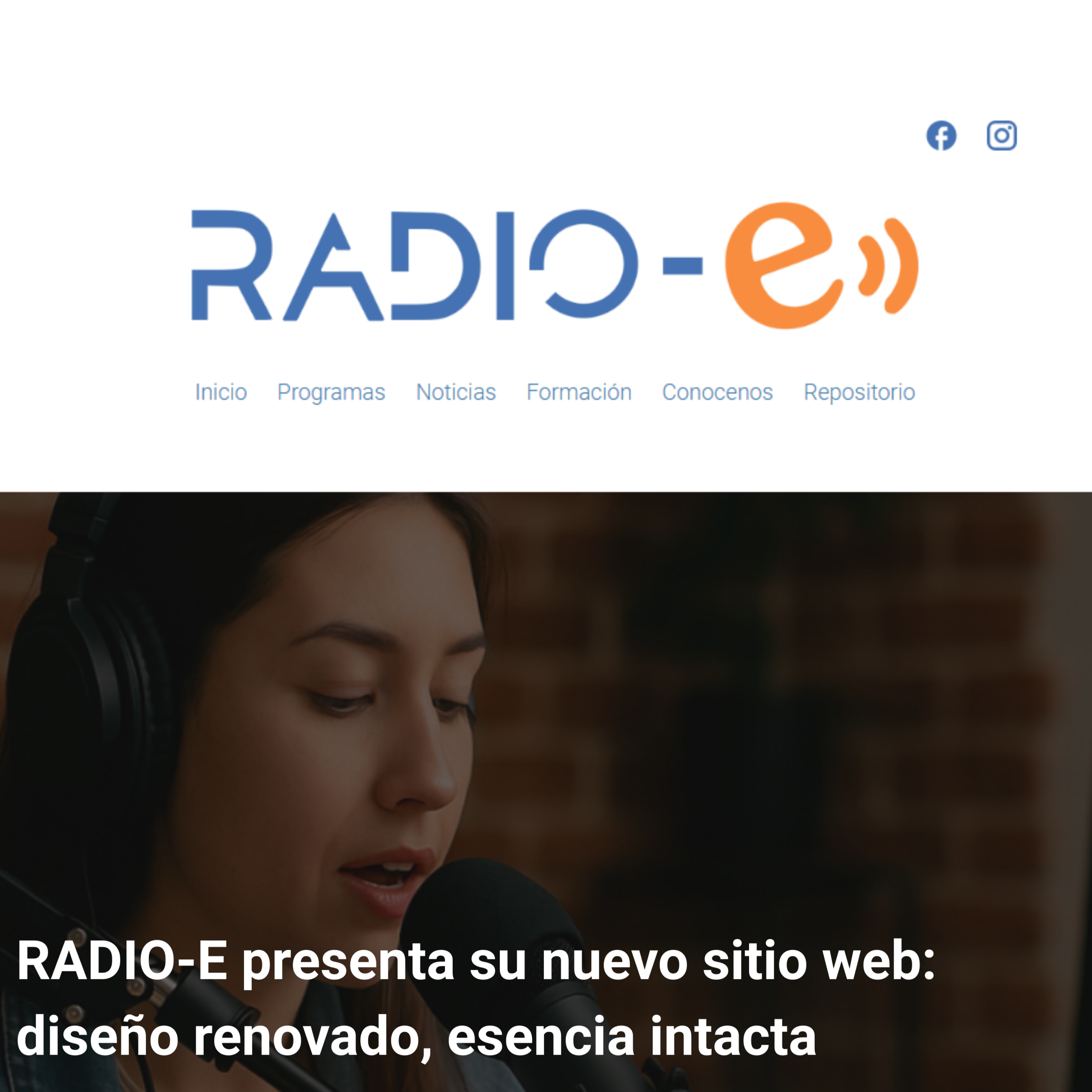 RADIO-E presenta su nuevo sitio web: diseño renovado, esencia intacta